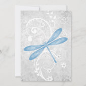 Blue Dragonfly Brautparty laden Einladung (Rückseite)