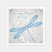 Blue Dragonfly Brautparty Napkin Serviette (Vorderseite)