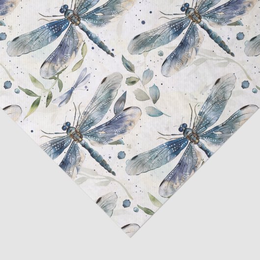 Blue Dragonfly Brautparty Seidenpapier (Ausschnitt)