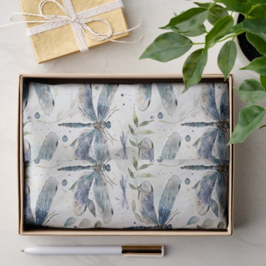 Blue Dragonfly Brautparty Seidenpapier (Geschenk)