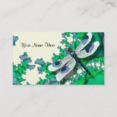 Blue Dragonfly Business Card Visitenkarte (Rückseite)