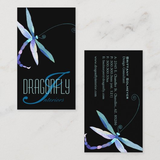 Blue Dragonfly Creative Designer Visitenkarte (Vorne/Hinten)