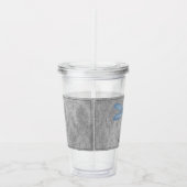 Blue Dragonfly Damask Acryltrinkbecher (Rechts)