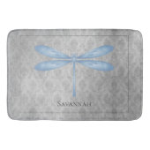 Blue Dragonfly Damask Badematte (Vorderseite)