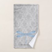 Blue Dragonfly Damask Badhandtuch Set (Handtuch)