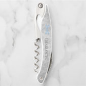 Blue Dragonfly Damask Corkschraube Kellnermesser (Vorderseite)