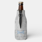 Blue Dragonfly Damask Flaschenkühler (Flasche Rückseite)