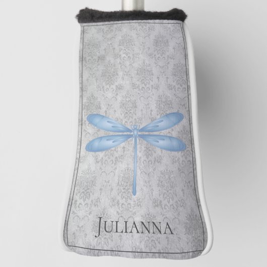 Blue Dragonfly Damask Golf Headcover (Rotieren 90)