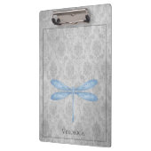 Blue Dragonfly Damask Klemmbrett (Links)