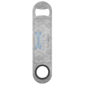 Blue Dragonfly Damask Speed Flaschenöffner (Vorderseite)