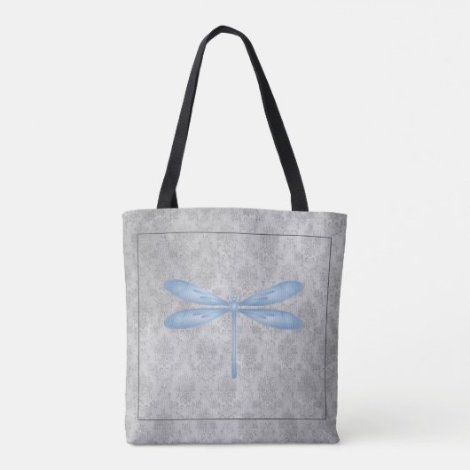 Blue Dragonfly Damask Tasche (Rückseite)