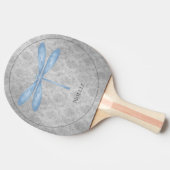 Blue Dragonfly Damask Tischtennis Schläger (Seitenansicht)