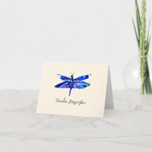 Blue Dragonfly Elegante Personal Nature Stationery