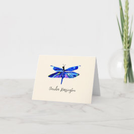 Blue Dragonfly Elegante Personal Nature Stationery