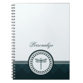 Blue Dragonfly-Emblem-Notebook Notizblock (Vorderseite)