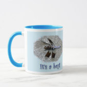 Blue Dragonfly Es ist ein Junge! Neue Baby-Tasse Tasse (Links)