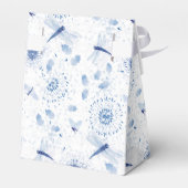 Blue Dragonfly Floral Baby Dusche Geschenkschachtel (Rückseite)