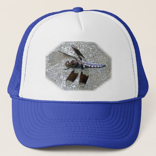 Blue Dragonfly Hat Truckerkappe (Vorderseite)