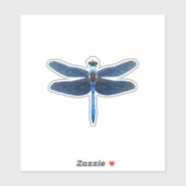 Blue Dragonfly - Insecco Wildlife Tierpark Califor Aufkleber (Blatt)