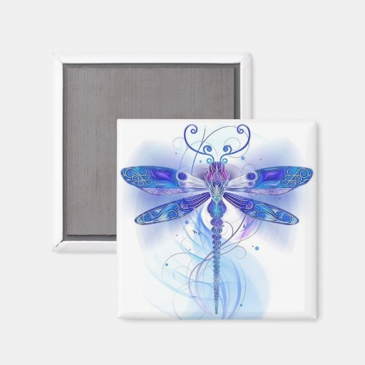 Blue Dragonfly Magnet (Vorderseite/Rückseite)