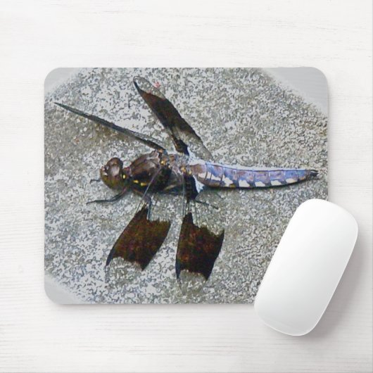 Blue Dragonfly Mousepad (Mit Mouse)
