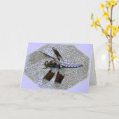 Blue Dragonfly Note Card Karte (Gelbe Blume)