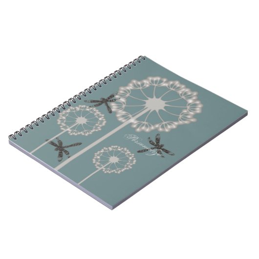 Blue Dragonfly Notebook Notizblock (Linke Seite)