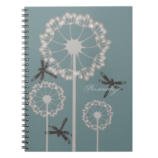 Blue Dragonfly Notebook Notizblock (Vorderseite)