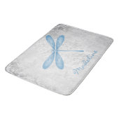 Blue Dragonfly Personalisiert Bath Mat Badematte (Schrägansicht)