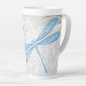 Blue Dragonfly Personalisiert Latte Tasse (Rechte Ecke)