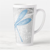 Blue Dragonfly Personalisiert Latte Tasse (Rechts)