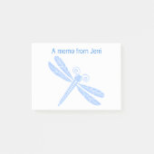 Blue Dragonfly Post It Note Pad Post-it Klebezettel (Vorderseite)