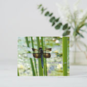 Blue Dragonfly Postcard Postkarte (Stehend Vorderseite)