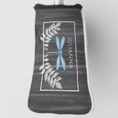 Blue Dragonfly Rustic Golf Head Cover Golf Headcover (Rotieren 90)