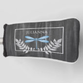 Blue Dragonfly Rustic Golf Head Cover Headcover (Vorderseite)