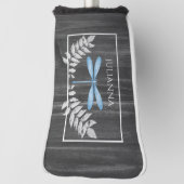 Blue Dragonfly Rustic Golf Head Cover Headcover (Rotieren 90)