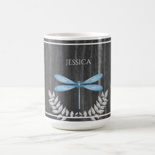 Blue Dragonfly Rustikale Personalisierte Kaffee Ta Kaffeetasse