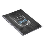 Blue Dragonfly Rustikales Personalisiertes Noteboo Notizblock (Rechte Seite)