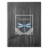 Blue Dragonfly Rustikales Personalisiertes Noteboo Notizblock (Vorderseite)