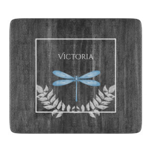Blue Dragonfly Rustikales Personalisiertes Schneid Schneidebrett