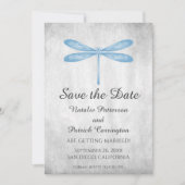 Blue Dragonfly Save the Date laden Einladung (Vorderseite)