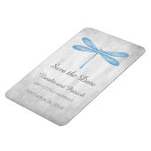 Blue Dragonfly Save the Date Magnet (Linke Seite)
