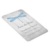 Blue Dragonfly Save the Date Magnet (Rechte Seite)