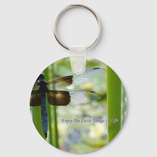 Blue Dragonfly-Schlüsselanhänger Schlüsselanhänger (Vorderseite)