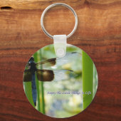 Blue Dragonfly-Schlüsselanhänger Schlüsselanhänger (Vorderseite)