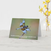 Blue Dragonfly Scripture Card 1 Thessaloniker 5:21 Karte (Gelbe Blume)