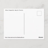 Blue Dragonfly Spirit Züge Postkarte (Rückseite)