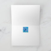 Blue Dragonfly Watercolor Vielen Dank Karte (Innenseite)