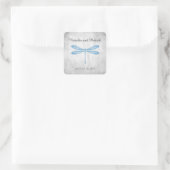 Blue Dragonfly Wedding Stickers (Tasche)