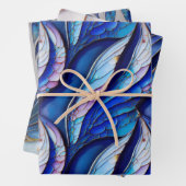 Blue Dragonfly Wings Wrapping Paper Flat Set 3 Geschenkpapier Set (Beispiel)